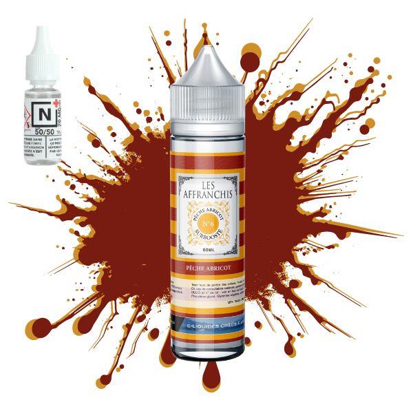 E-LIQUIDE PECHE ABRICOT N°6 (80 ml, 3 mg/ml, 30/70) - Photo 1