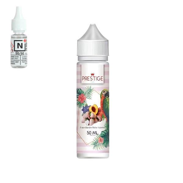 E-LIQUIDE FRAISE BLANCHE PECHE VIOLETTE (50 ml, 3 mg/ml, 50/50) - Photo 1