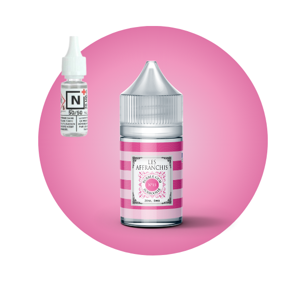 E-LIQUIDE BUBBLE GUM N°15 (30 ml, Kit 3 mg/ml, 50/50) - Photo 1