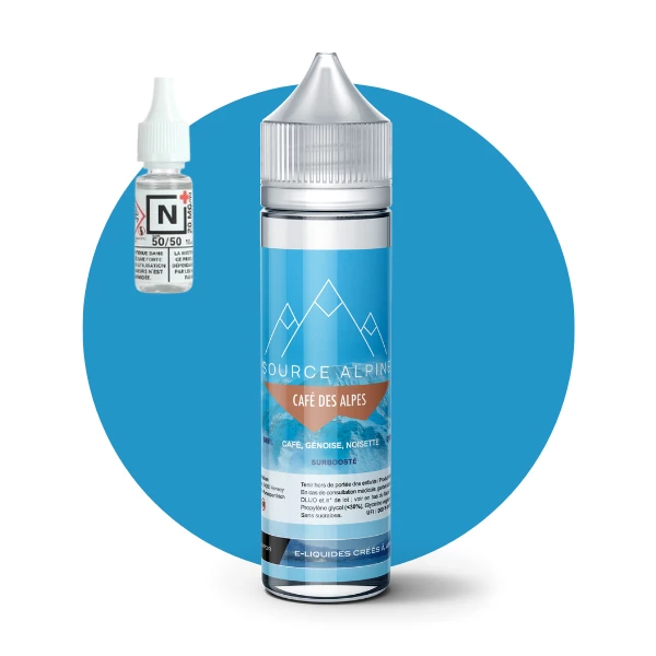 E-LIQUIDE CAFE DES ALPES (80 ml, Kit 3 mg/ml, 30/70) - Photo 1