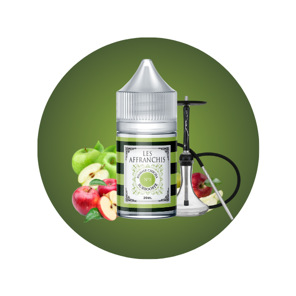 E-LIQUIDE POMME CHICHA N°5 (30 ml, 0 mg/ml, 50/50) - Photo 1