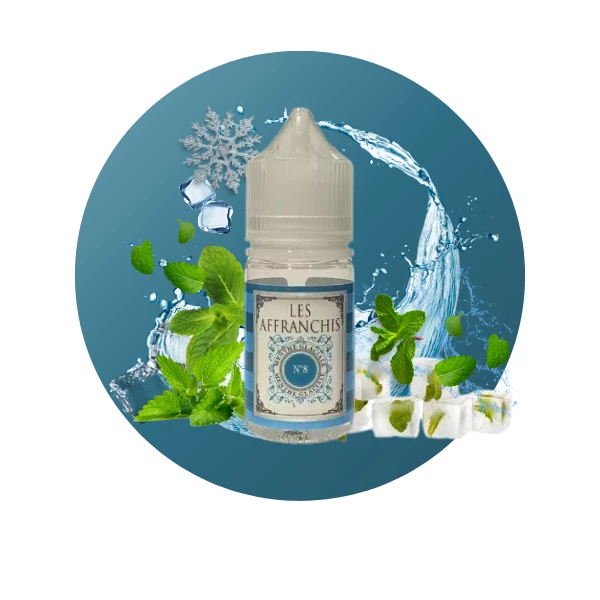 E-LIQUIDE MENTHE GLACIALE N°8 (30 ml, 0 mg/ml, 50/50) - Photo 1