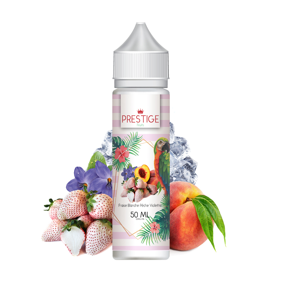 E-LIQUIDE FRAISE BLANCHE PECHE VIOLETTE